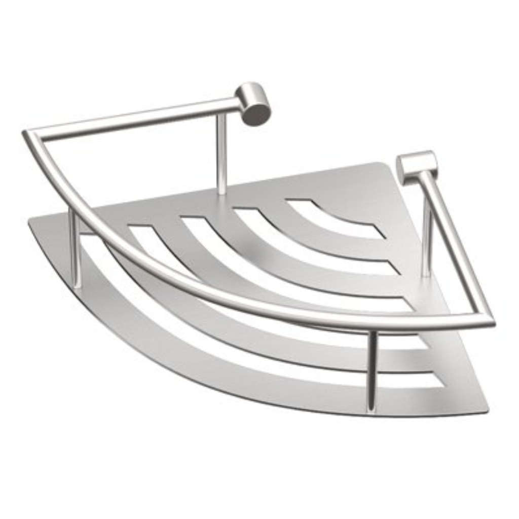 [366001472] Gatco 1455 Elegant 11" Stainless Steel Bathroom Shelf Brushed Bathroom Storage Bathroom Shelf