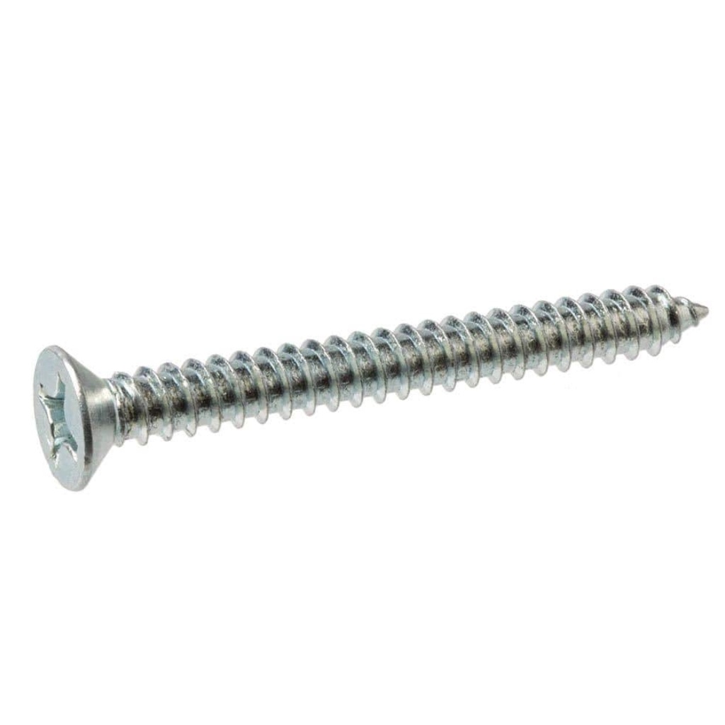 HILLMAN No. 6 Ga. X 1 in. L Phillips Flat Head Sheet Metal Screws 100 Pk