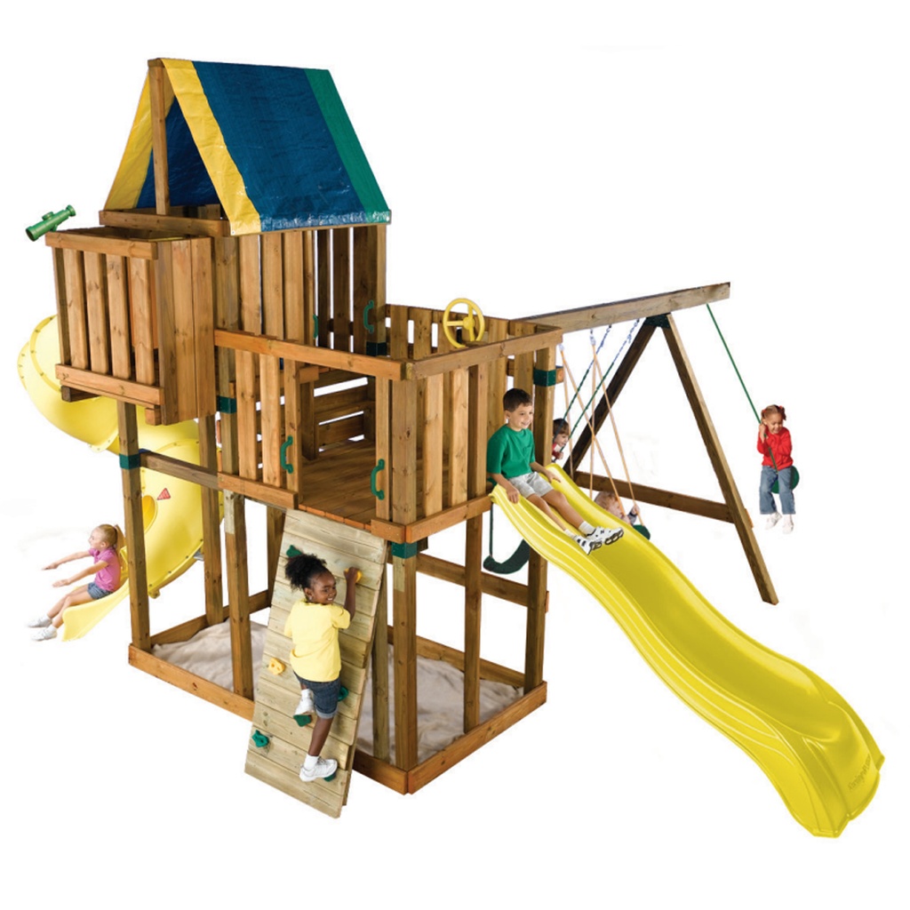 DIY Kodiak Custom Outdoor Playset Hardware Kit with Backyard Swing Set Accessories (Lumber and Slide Not Included)