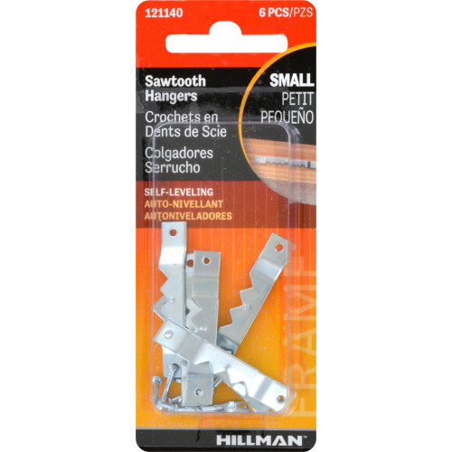 Hillman AnchorWire Silver Small Self-Leveling Hanger 1 Lb. 6 Pack