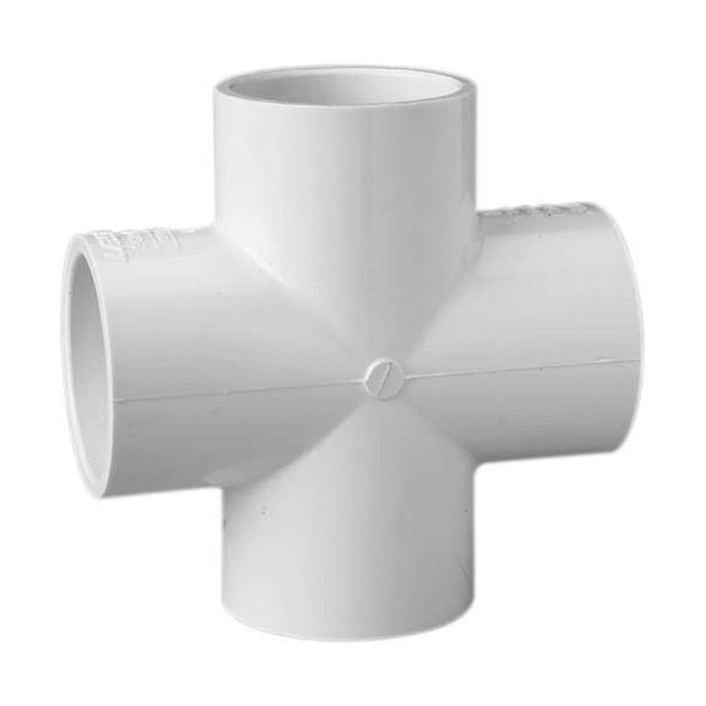 Charlotte Pipe Schedule 40 3/4 in. Slip X 3/4 in. D Slip PVC Cross 1 Pk