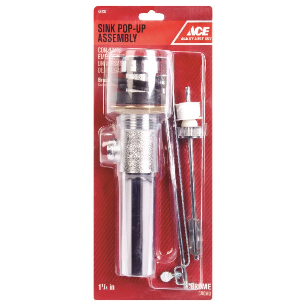 Ace 1-1/4 in. Polished Chrome Pop-up Drain Assembly