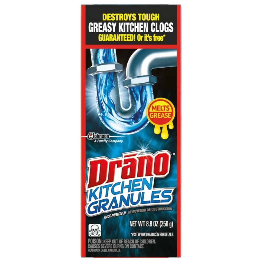 Drano All Pipes Kitchen Crystals Clog Remover 8.8 Oz.