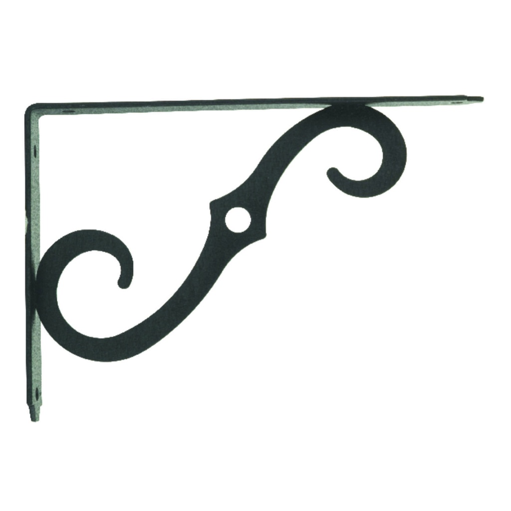 Hampton Black Steel Shelf Support 12 Ga. 8 in. L 80 Lb