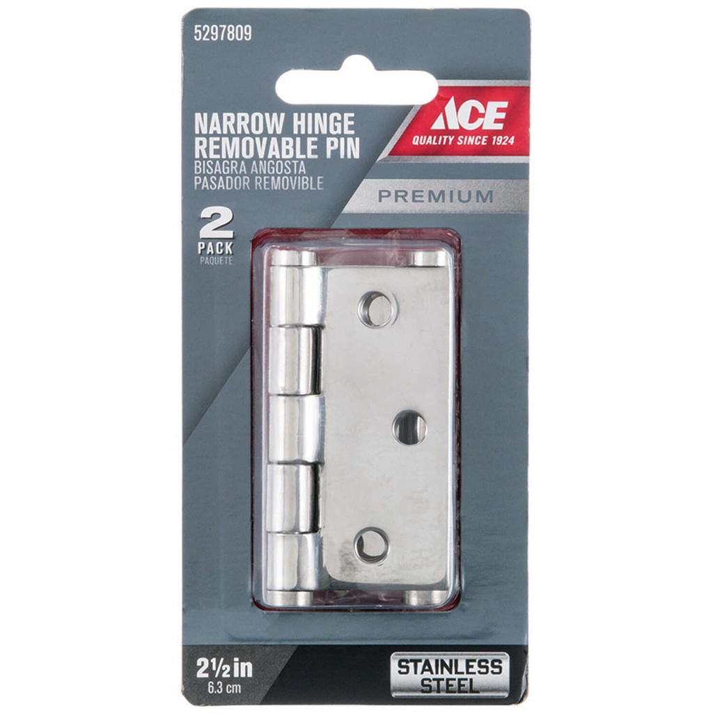 HINGE NARROW 2-1/2SS2PK