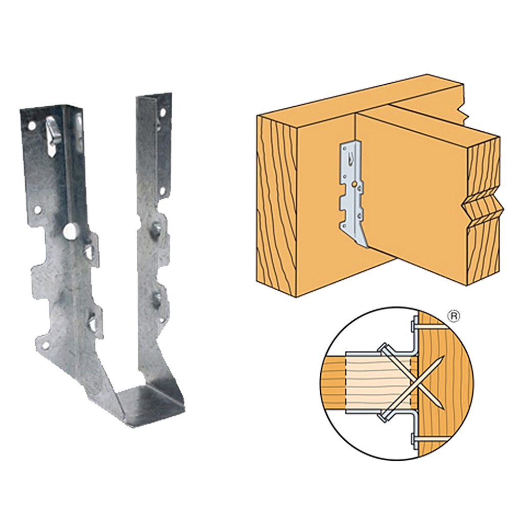 [ANCLAJE099] Simpson Strong-Tie ZMax 6.63 in. H X 1.56 in. W 18 Ga. Galvanized Steel Joist Hanger