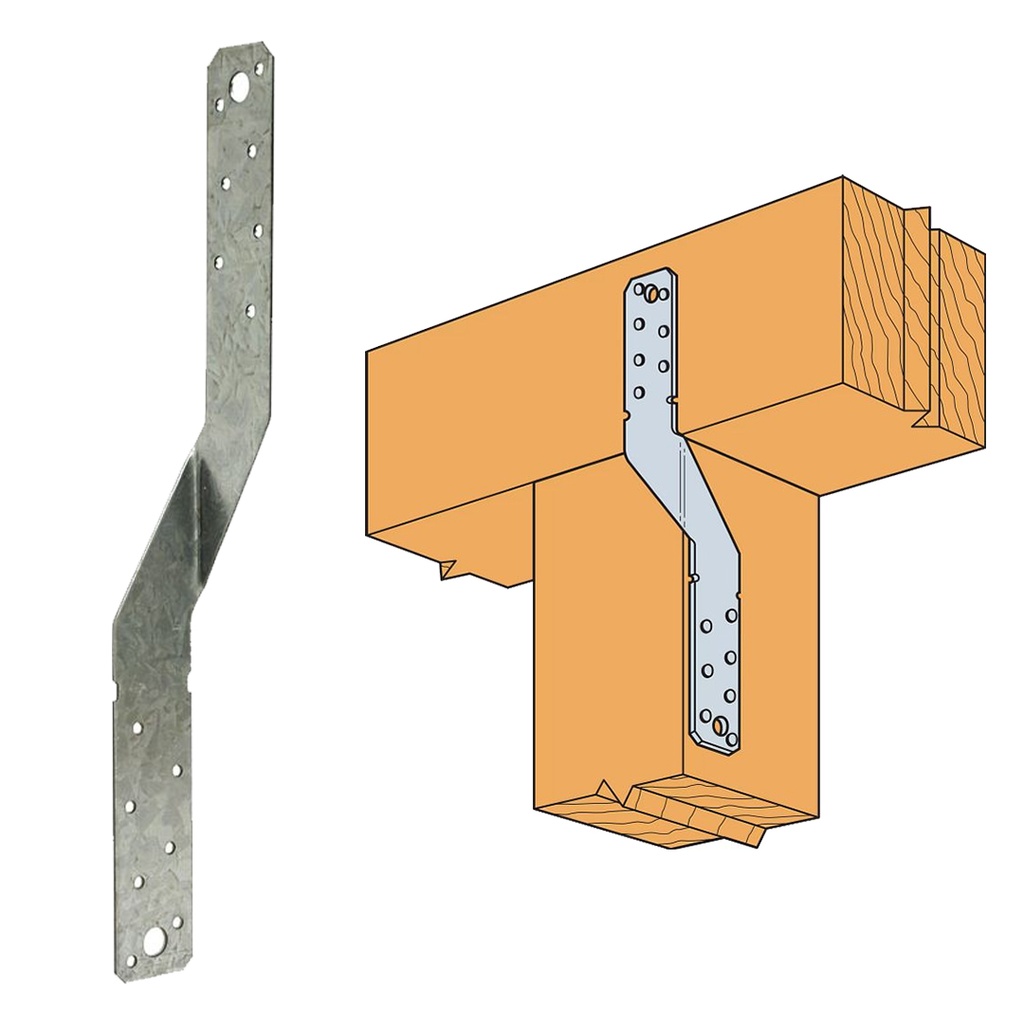 [ANCLAJE106] MTS 12 in. 16-Gauge Galvanized Medium Twist Strap