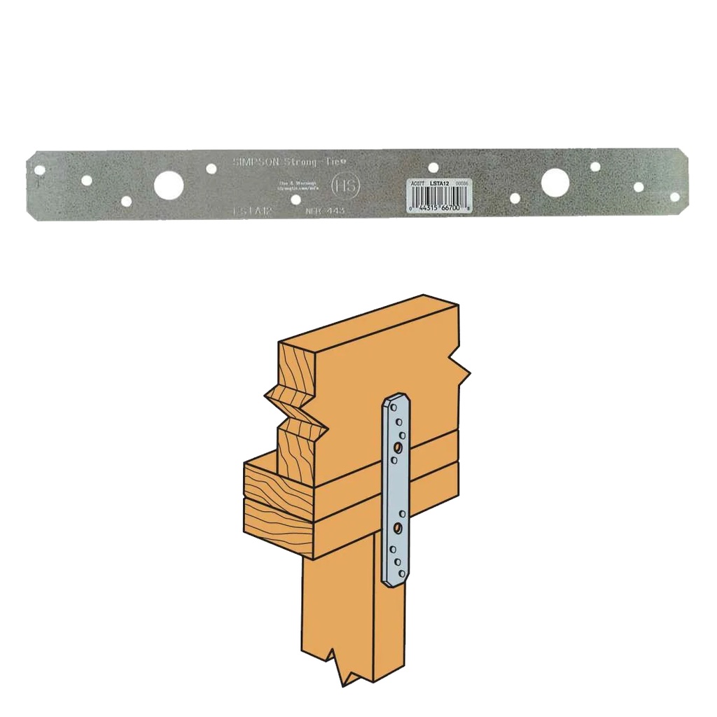 Simpson Strong-Tie 9 in. H X 1.25 in. W 20 Ga. Galvanized Steel Strap