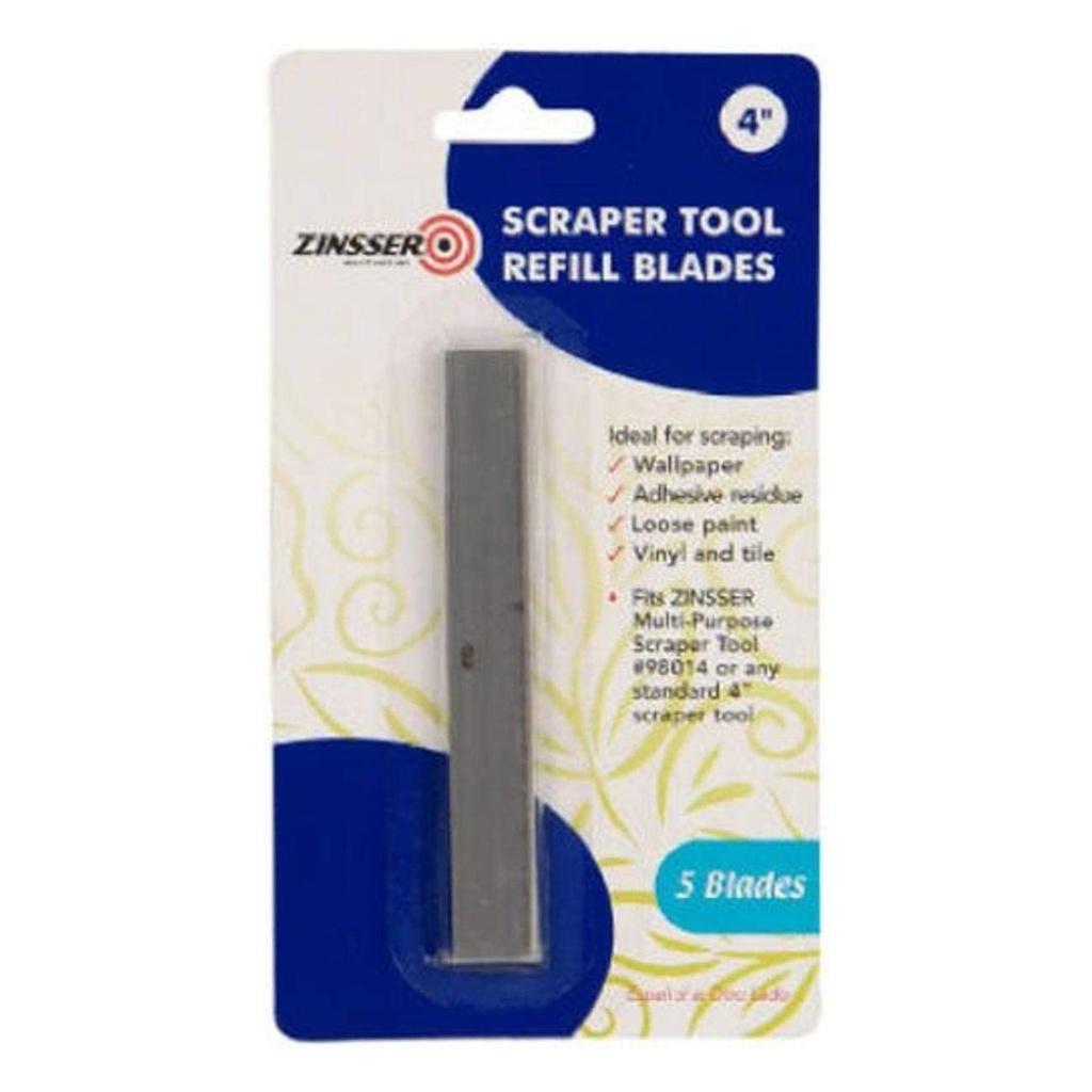 Zinsser 4 in. W Steel Fixed Scraper Refill Blades