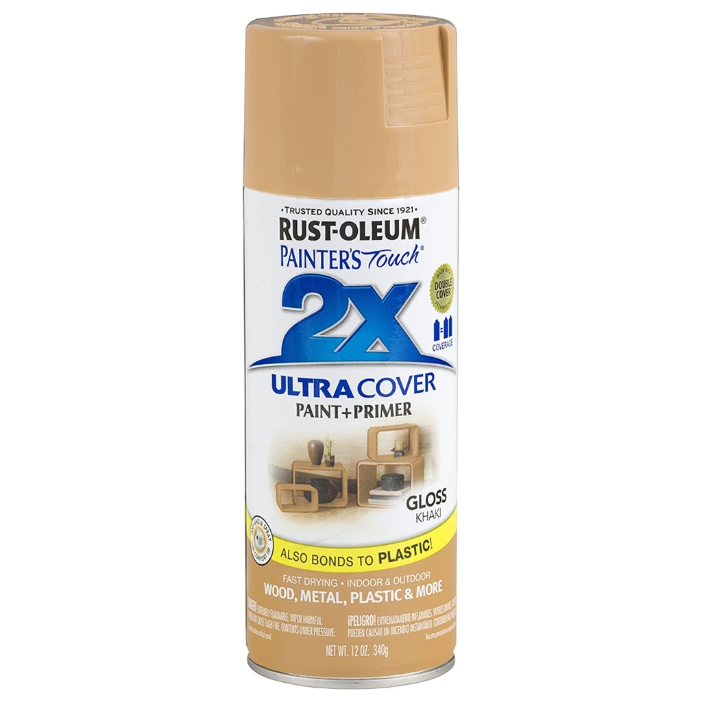 Rust-Oleum Painter'S Touch Ultra Cover Gloss Khaki Spray Paint 12 Oz.