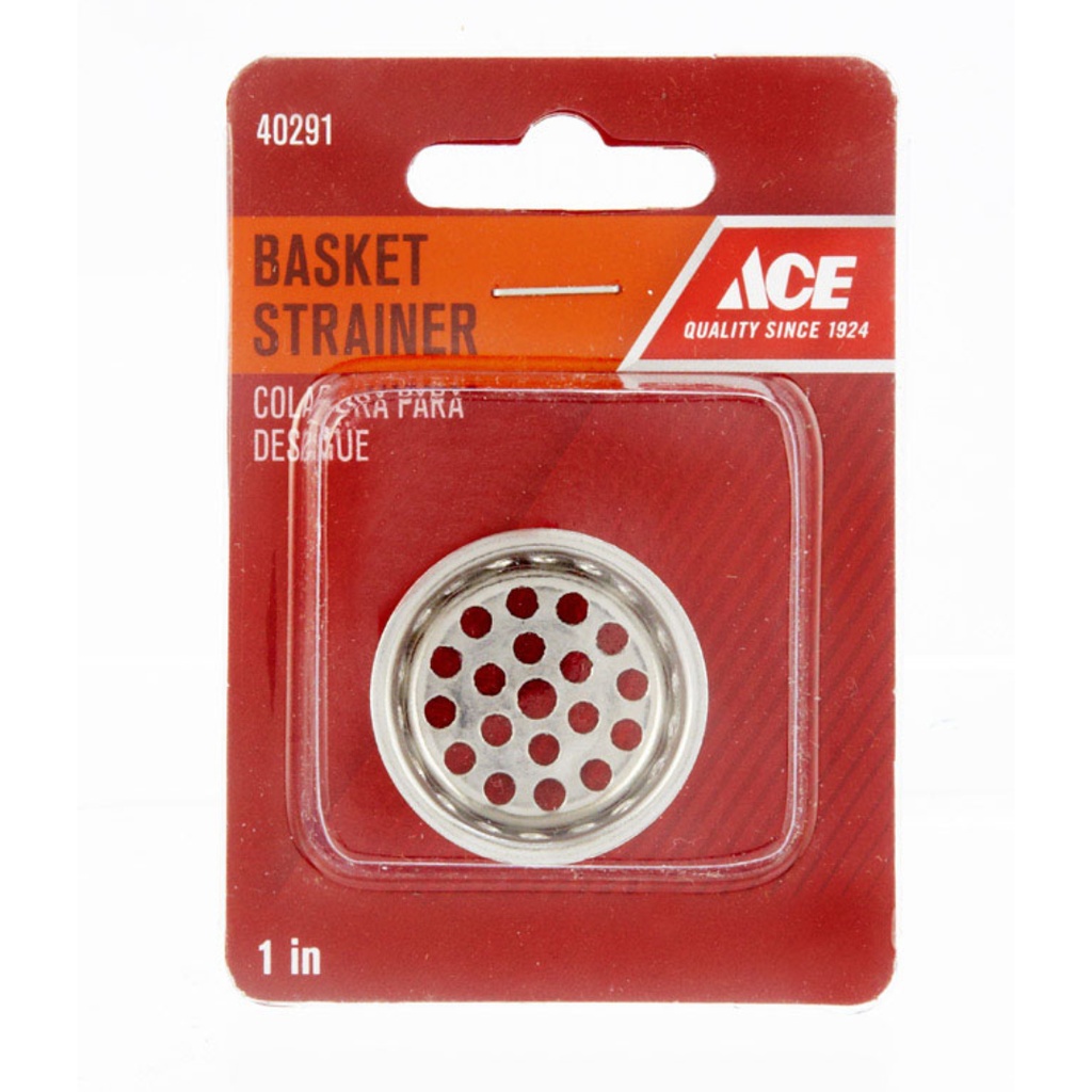 [40291] Ace 1 in. D Chrome Silver Stainless Steel Replacement Strainer Basket