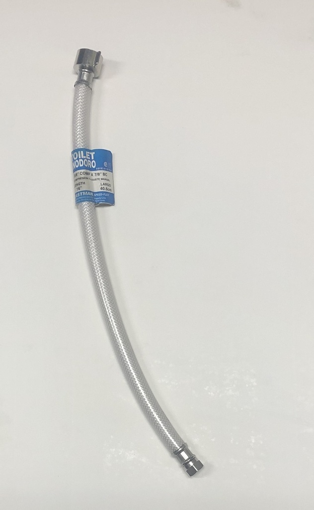 Ez-Flo 48170 Eastman 16  Toilet Connector Hose Pipe 3/8  Comp X 7/8  BC