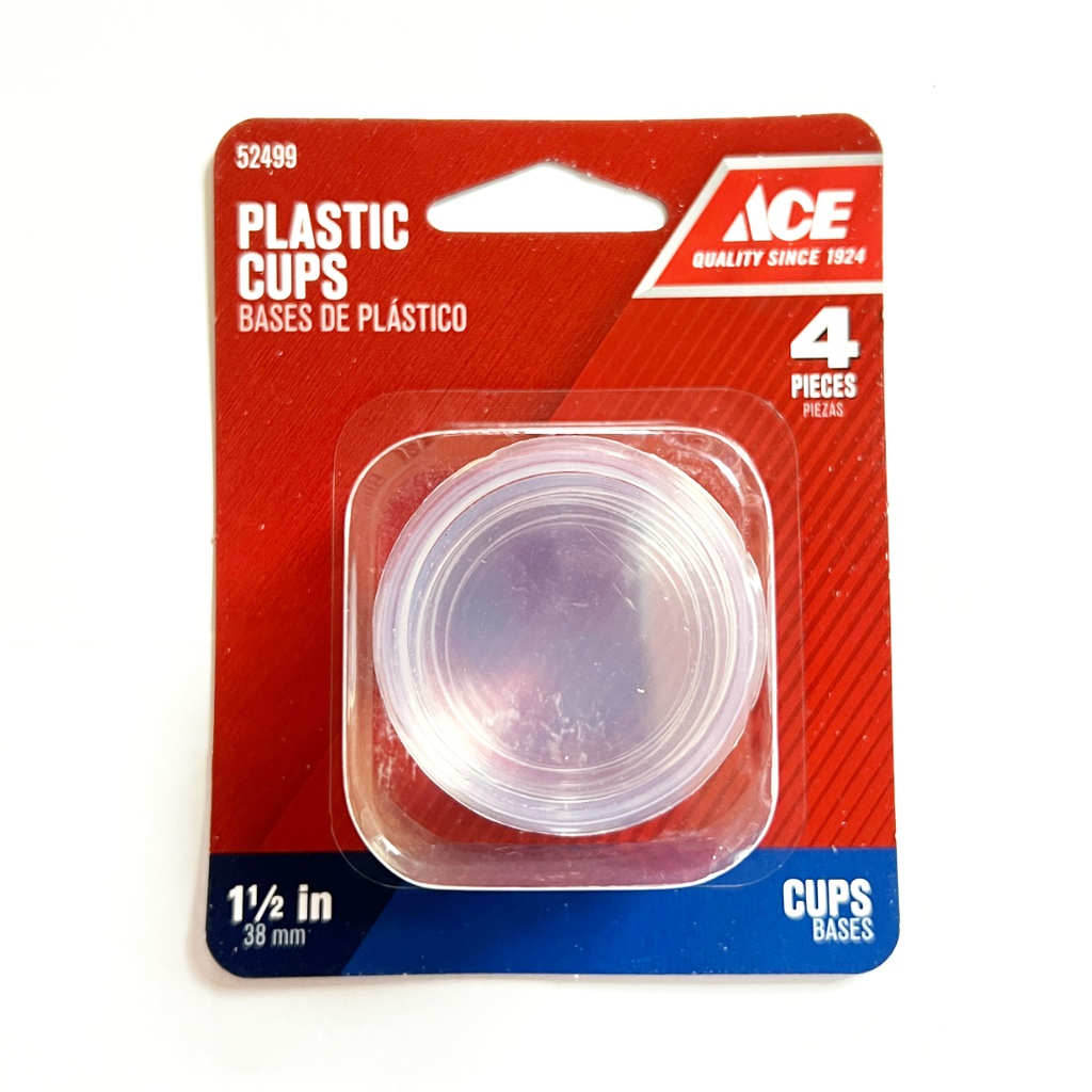 CASTR RND CUP CLR1.5"4PK