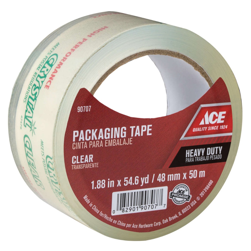 [90707] Ace 1.88 in. W X 54.6 Yd L Heavy Duty Packaging Tape Clear