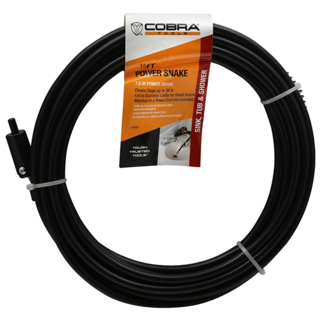 Power Snake 15 Ft. L Snake Drain Auger
