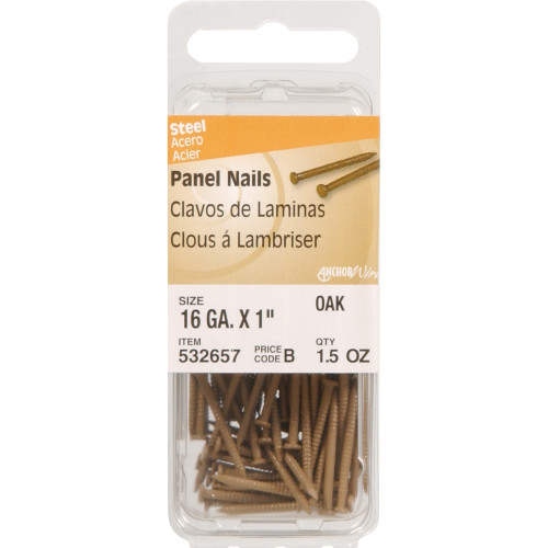 Hillman 1 in. L Panel Steel Nail Annular Ring Shank Flat