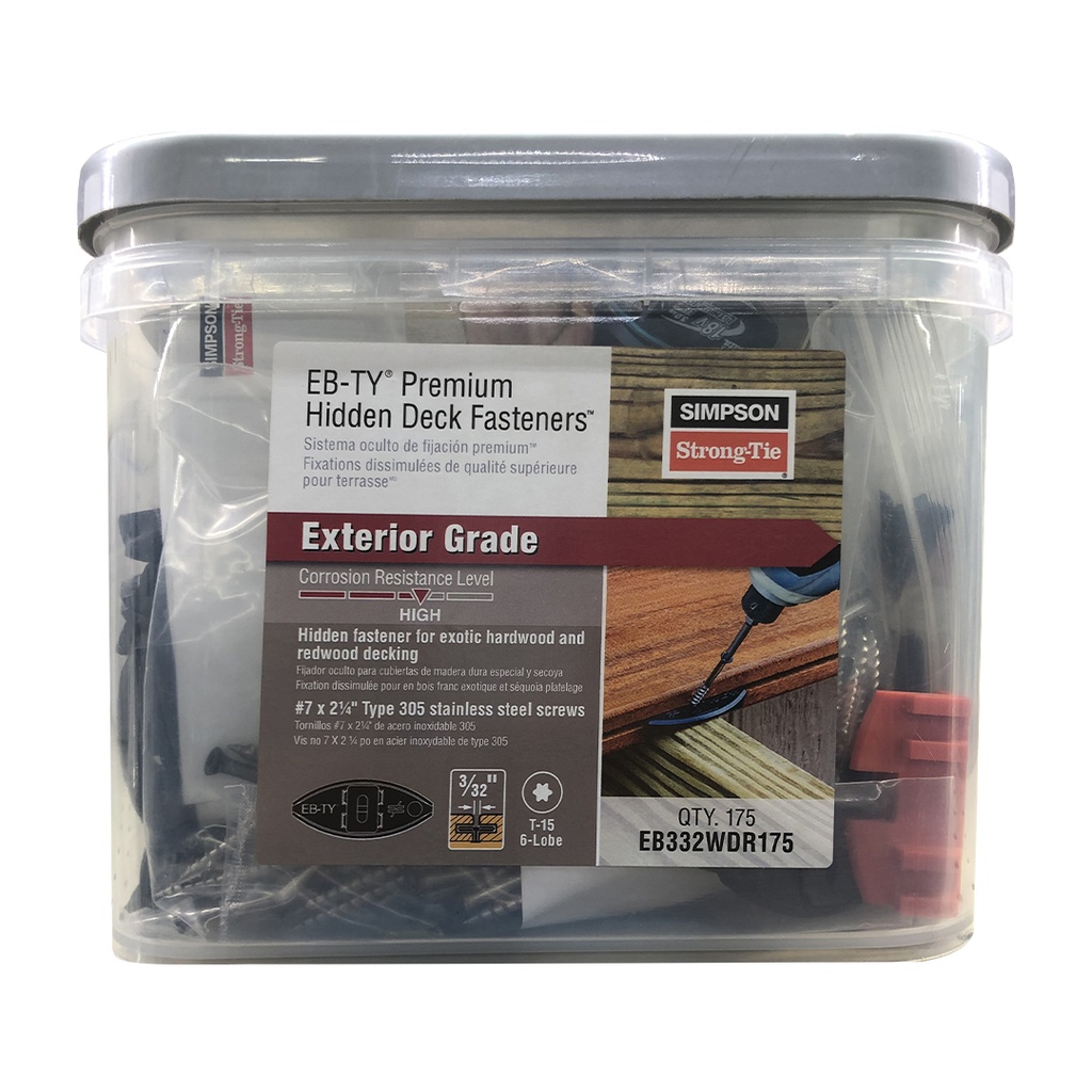 PREMIUM HIDD DECK FASTNRS 175PCS