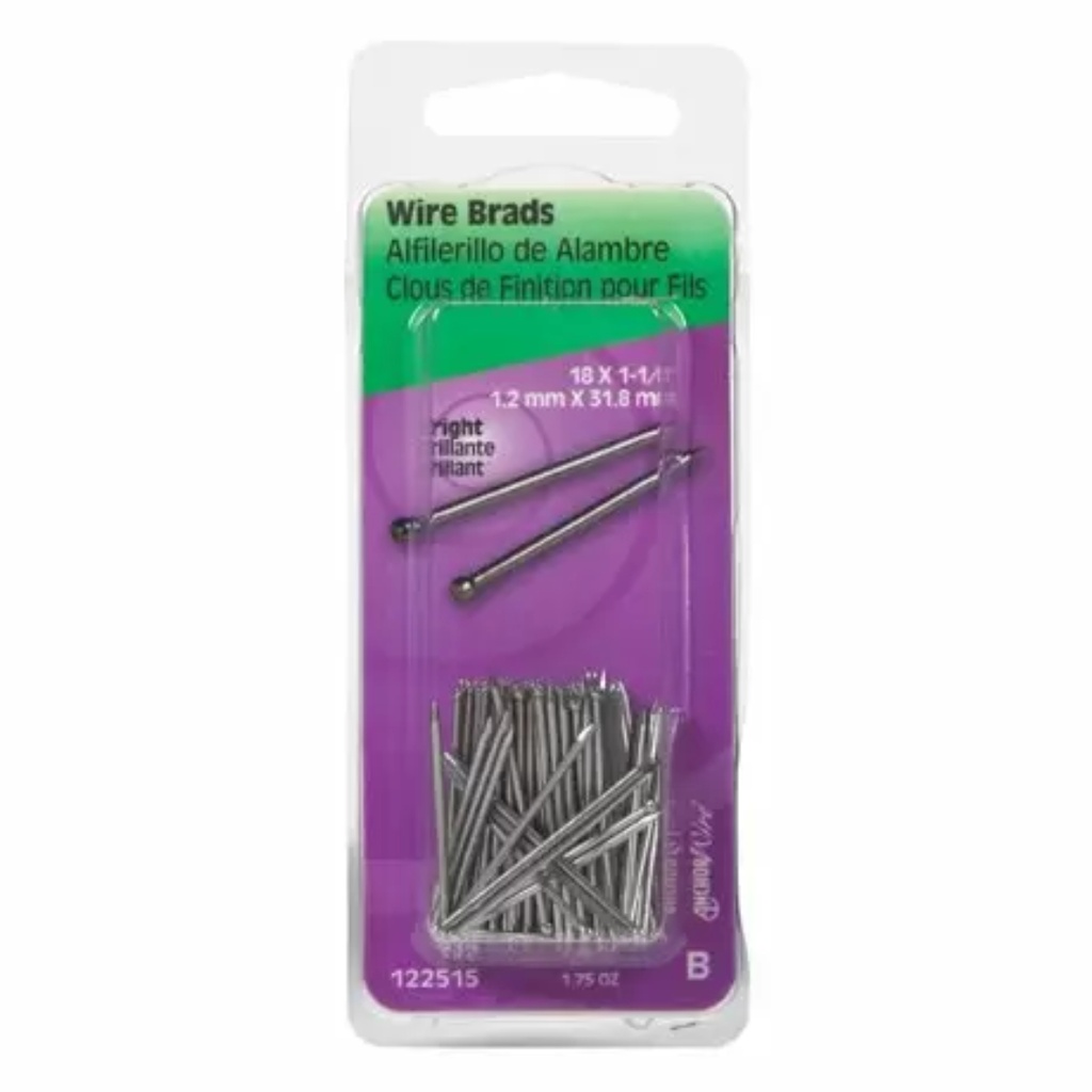 Hillman 18 Ga. X 1-1/4 in. L Bright Steel Brad Nails 1 Pack 1.75 Oz.