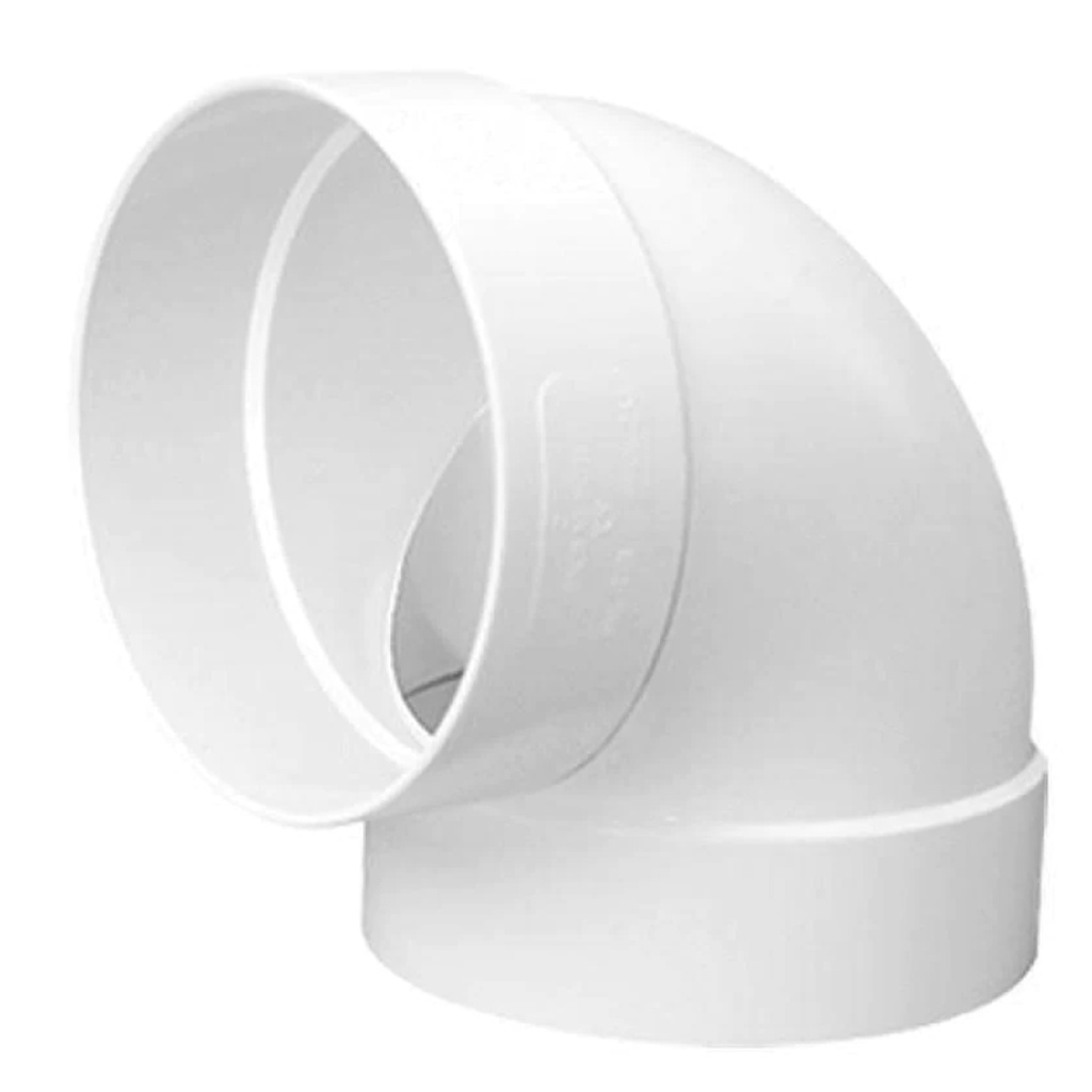 Charlotte Pipe Schedule 40 4 in. Hub X 4 in. D Hub PVC 90 Degree Elbow 1 Pk
