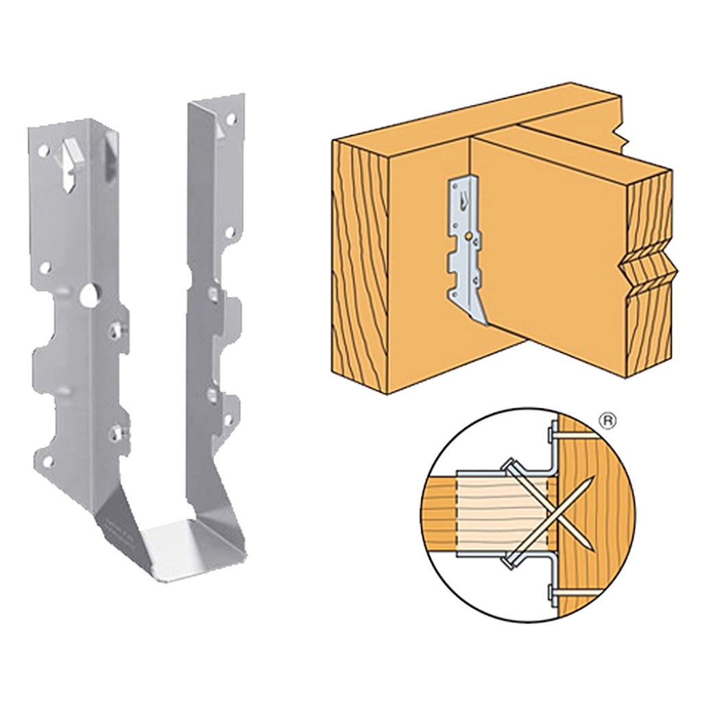 [ANCLAJE098] Simpson Strong-Tie 2X8 Galvanized Face Mount Joist Hanger Lus28ss - All