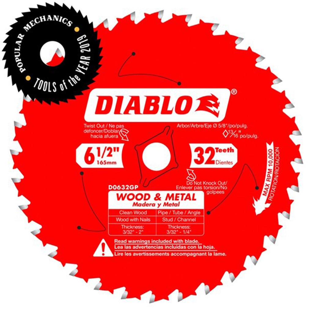 DIABLO 32T Carbide Saw Blade - 6-1/2 Inch