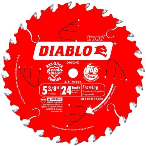 Diablo 5-3/8 in. D X 10 Mm TiCo Hi-Density Carbide Trim Saw Blade 24 Teeth 1 Pk