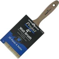 Paint Brush, 4 in W, 3-1/2 in L Bristle, Polyester Bristle, Varnish Handle