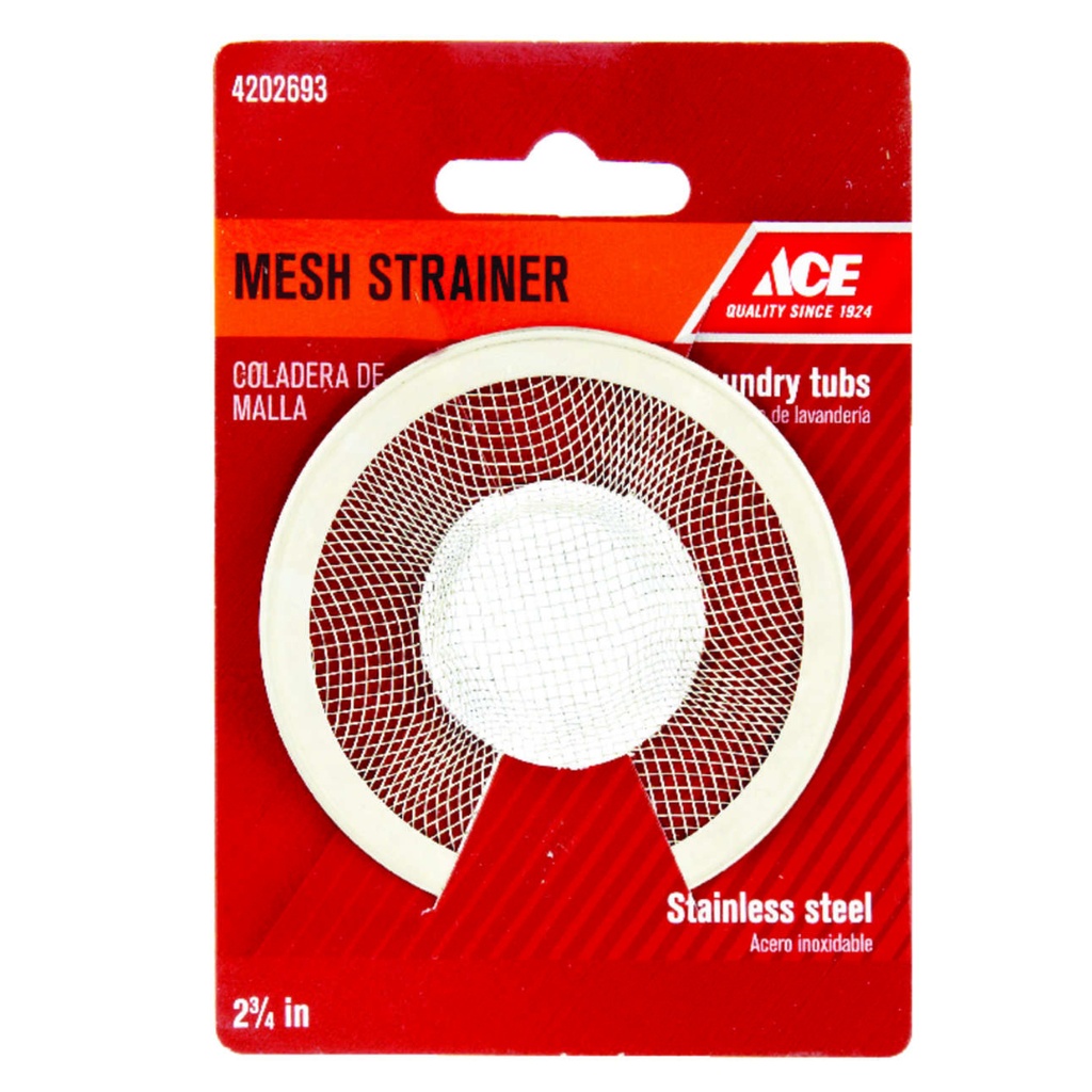 Ace 2-3/4 in. D Stainless Steel Stainless Steel Mesh Strainer
