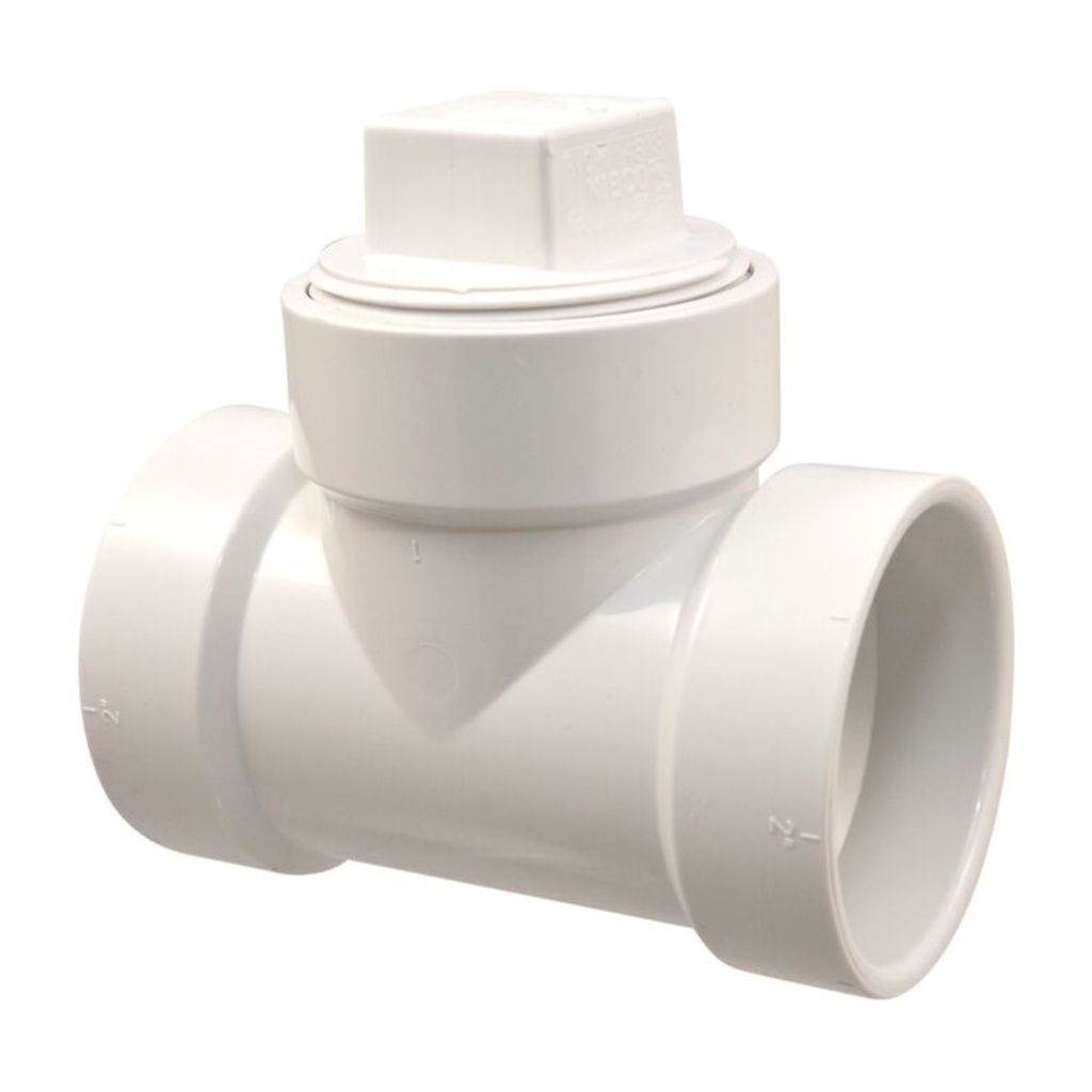 Charlotte Pipe 2 in. Hub X 2 in. D Hub PVC Cleanout Tee 1 Pk