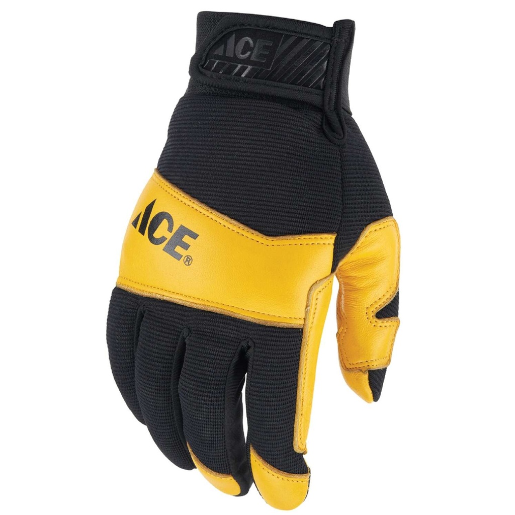 [7011426] Ace High Performance Gloves Black/Yellow L 1 Pk