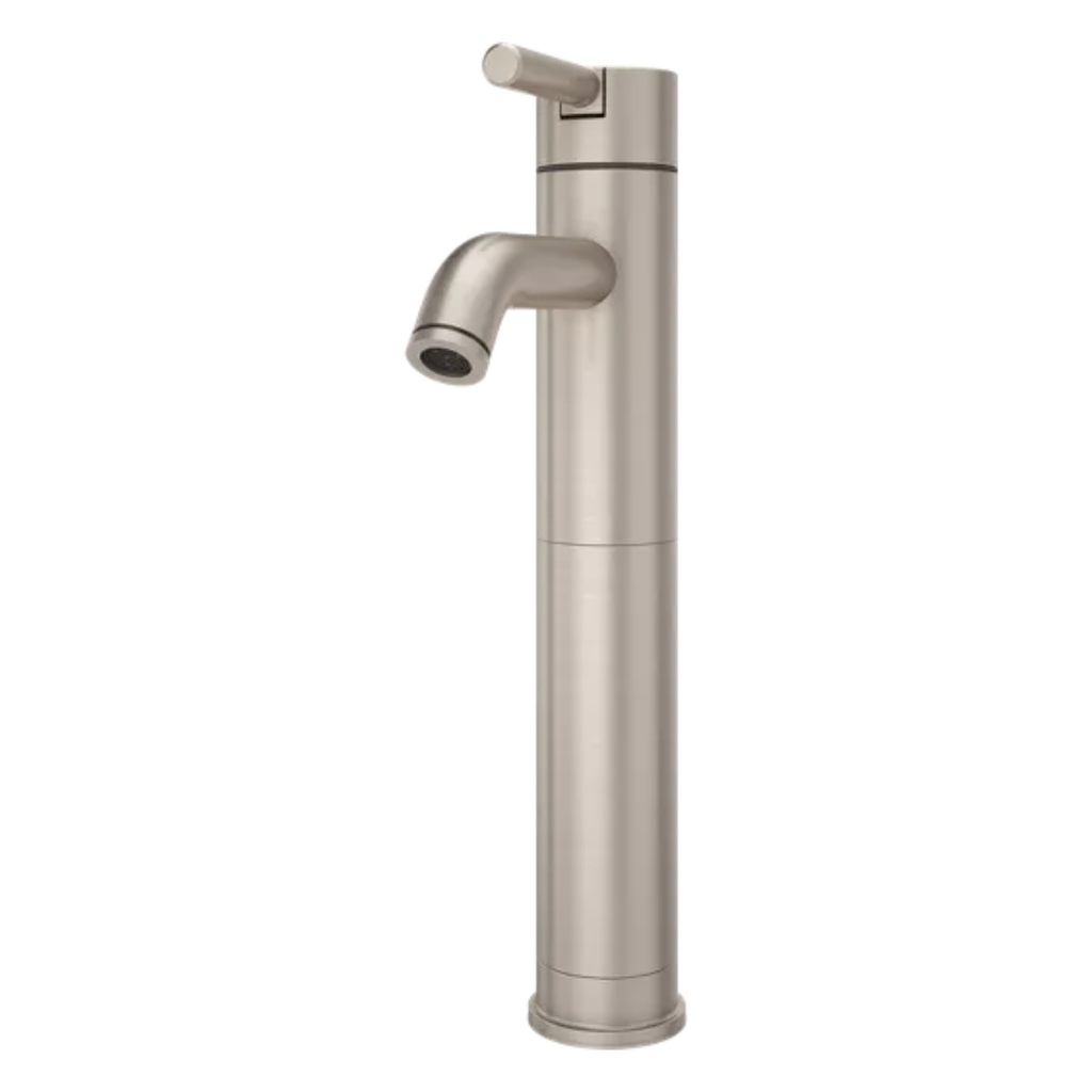 [LG40NK00] Pfister LG40-N00 Contempra 1.2 GPM Single Hole Vessel Bathroom Faucet Brushed Nickel Faucet Bathroom Sink Faucets Single Handle