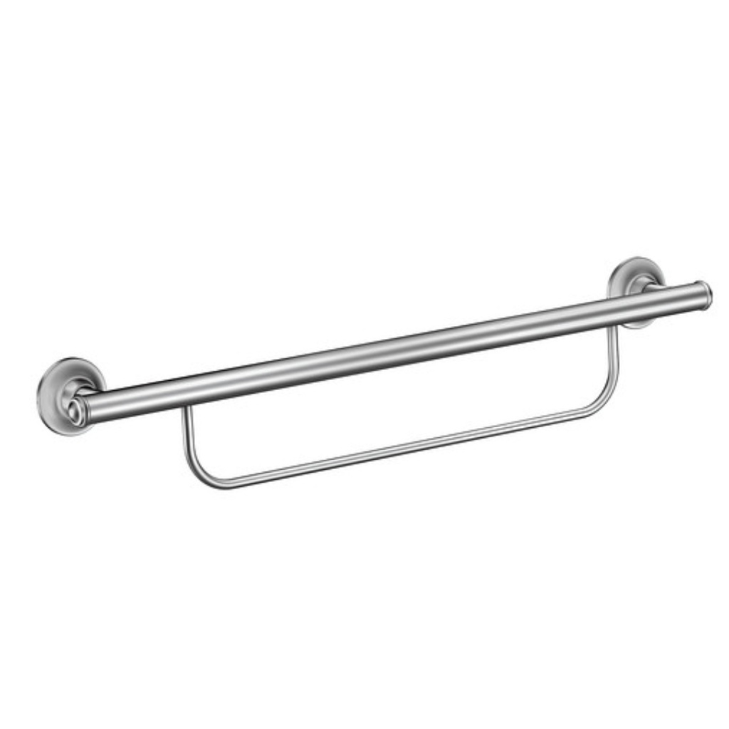 Chrome 24" Grab Bar with Towel Bar