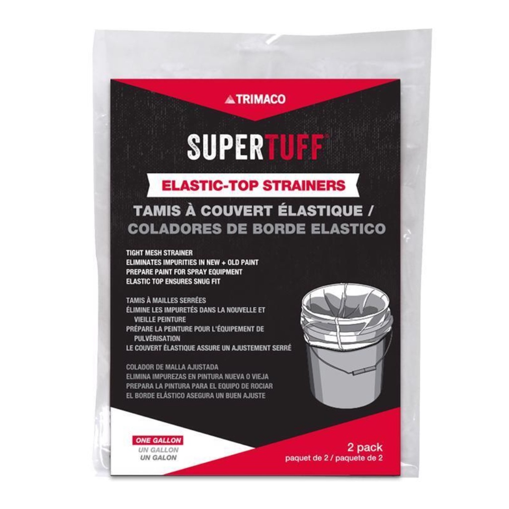 Trimaco SuperTuff White Nylon Mesh Elastic Top Paint Strainer