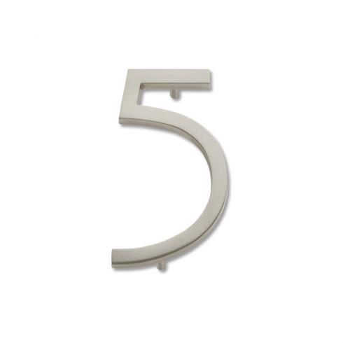 Atlas Homewares AVN5 Modern Avalon Address Number 5 Brushed Nickel Home Accents Address Numbers