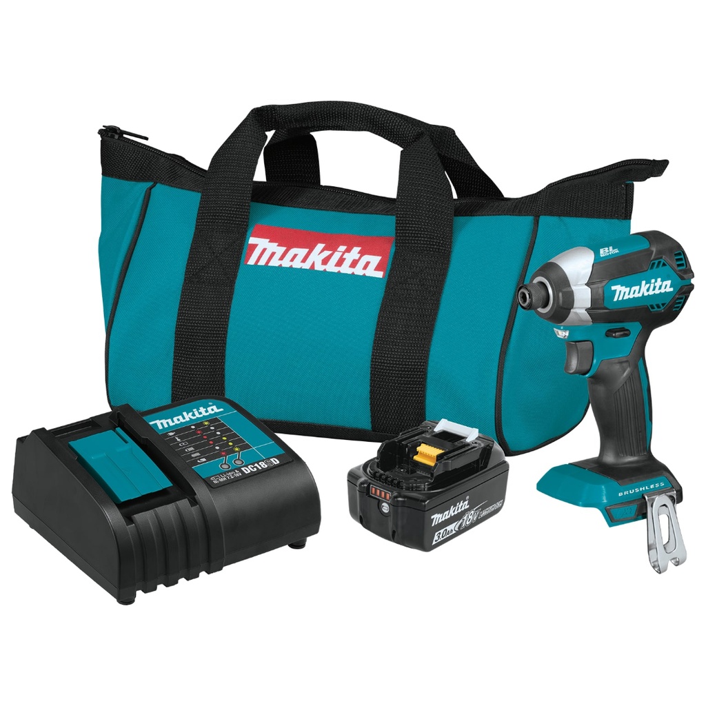 Makita 18V LXT 1/4 in. Cordless Brushless Impact Driver Kit (Battery & Charger)