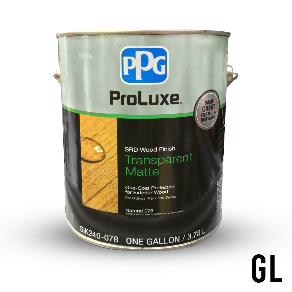 [420023016] ProLuxe SRD Transparent Matte Natural Oil-Based Alkyd-Oil Wood Finish 1 Gal
