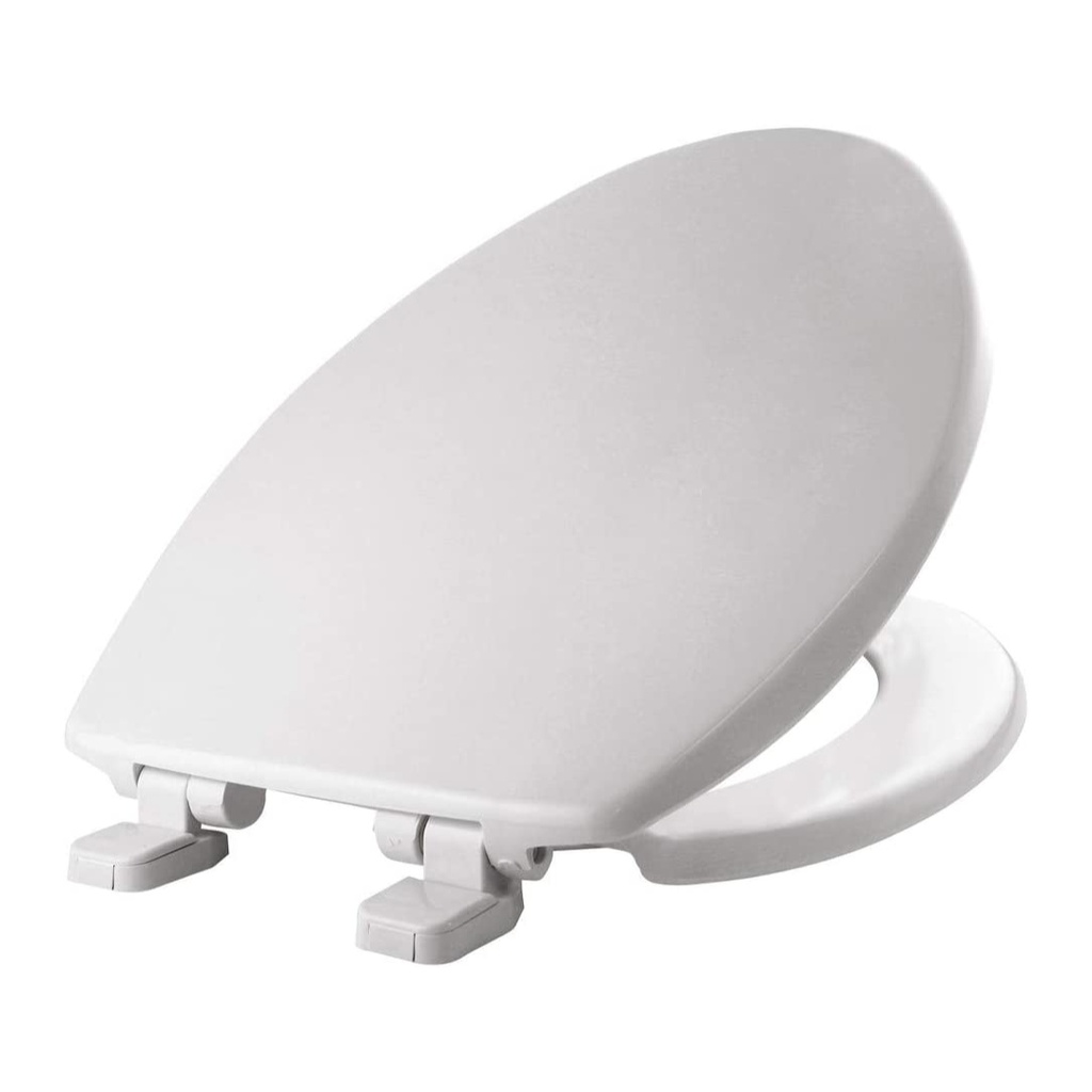 Mayfair by Bemis Caswell Slow Close Round White Plastic Toilet Seat