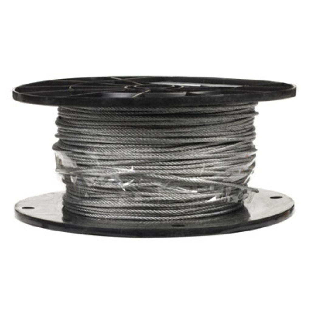 [5364864] Campbell 7000327 Aircraft Cable, 184 Lb Working Load Limit, 500 Ft L, 3/32 in Dia