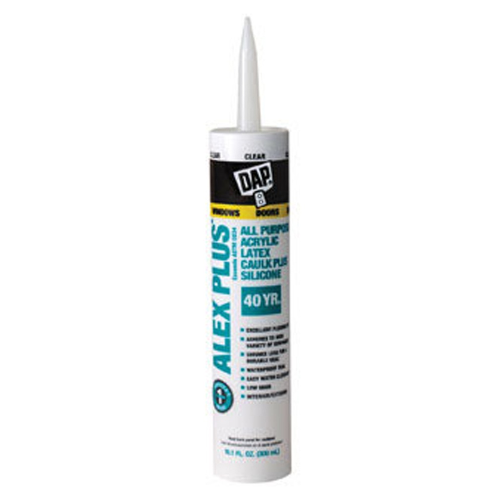 DAP Alex Plus Clear Acrylic Latex All Purpose Caulk 10.1 Oz.