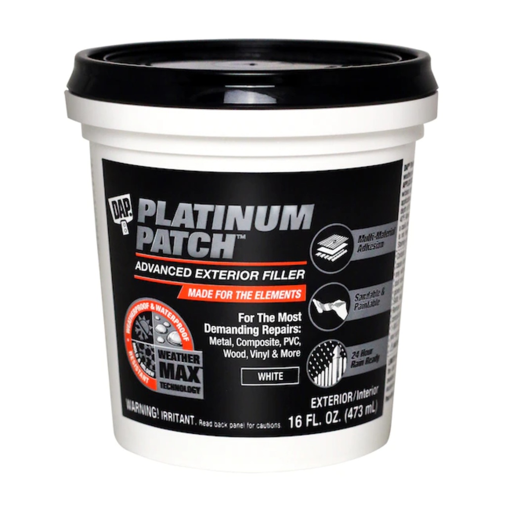DAP Patching Compound Ready to Use White Exterior Filler 16 Oz