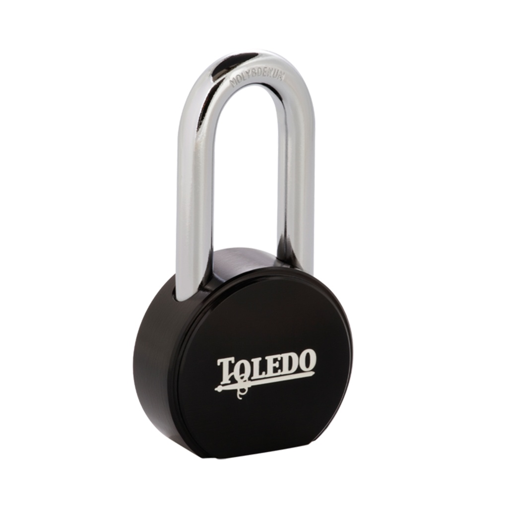 Black Series Super Duty Solid Steel Long Shackle Padlock with Black Electric-Coating