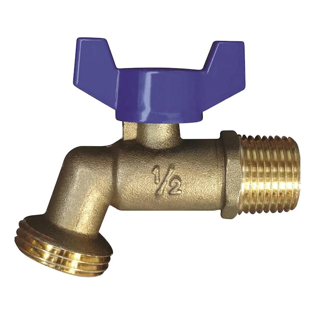 Arrowhead 1/2 in. MIP X 3/4 in. MHT Brass Hose Bibb