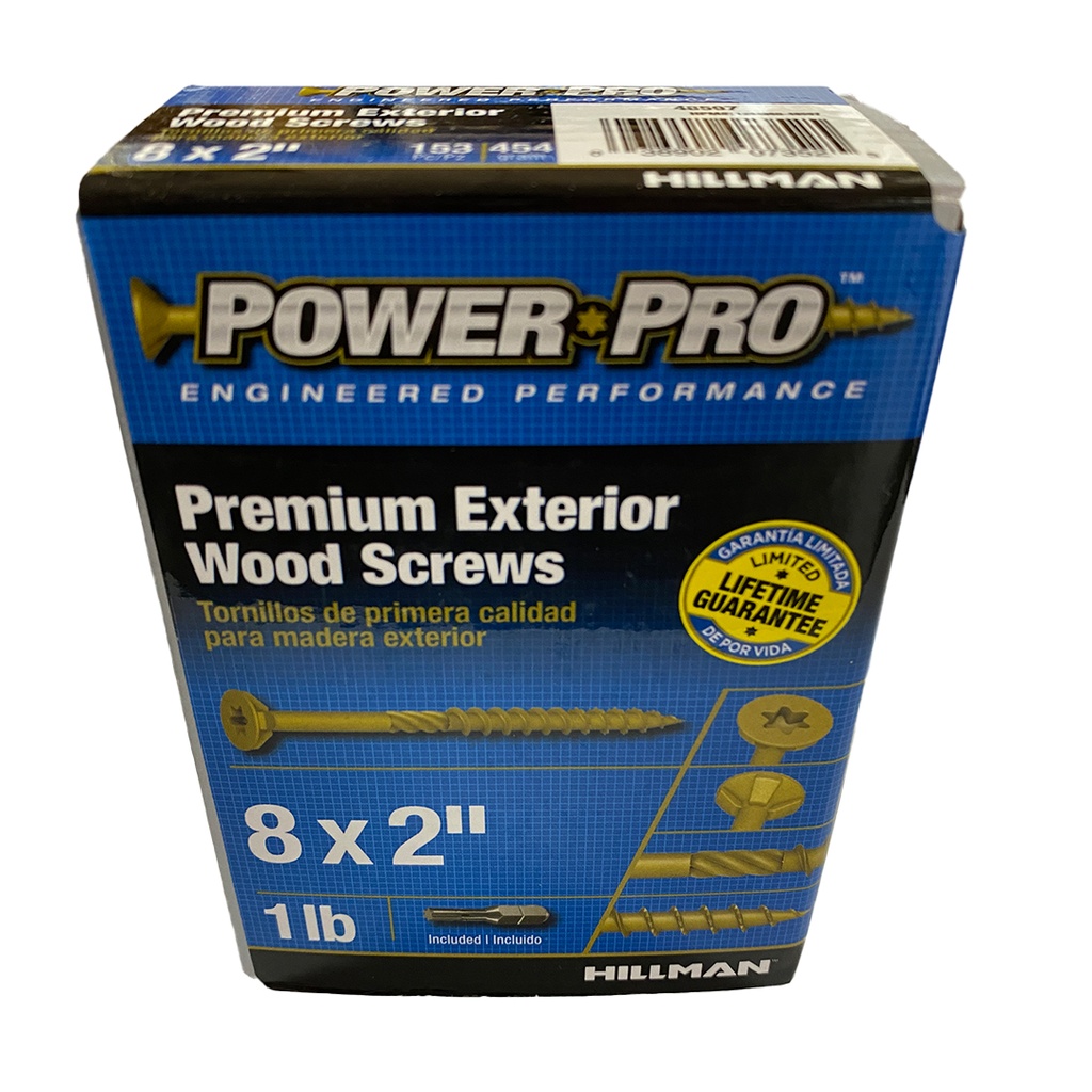 HILLMAN Power Pro No. 8 in. X 2 in. L Bronze Star Flat Head Premium Deck Screws 1 Lb 141 Pk