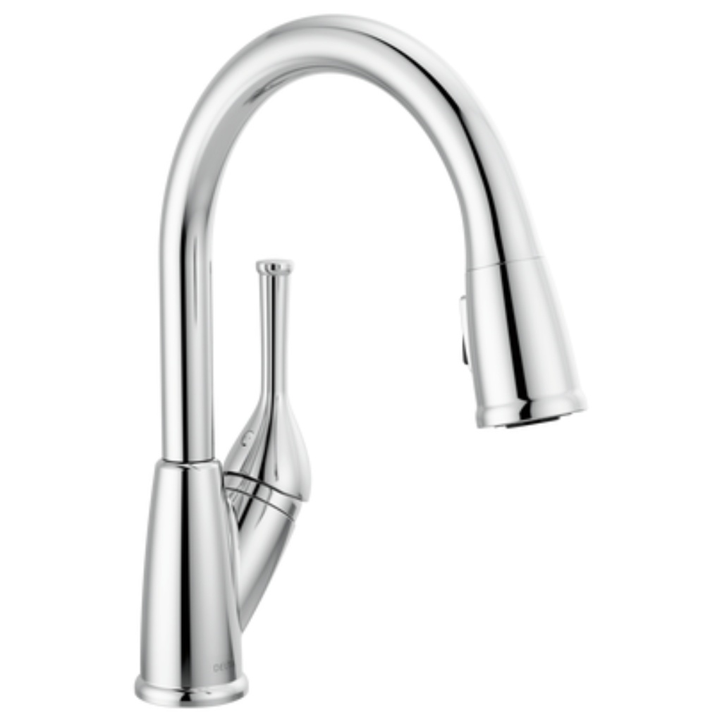 Classic Single Handle Pull Down Sprayer Kitchen Faucet in Polished Chrome