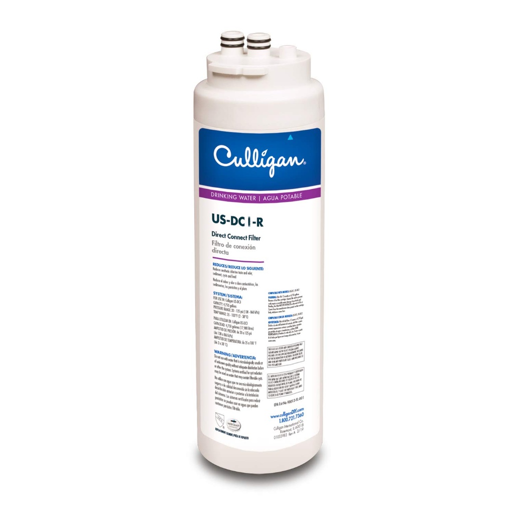 CULLIGAN US-DC-1R Water Filter Housing,10-5/64' H,White