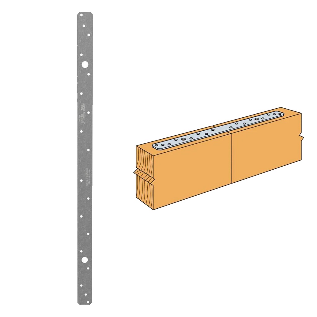 [ANCLAJE087] Simpson Strong-Tie 24 in. H X 1.25 in. W 20 Ga. Galvanized Steel Strap