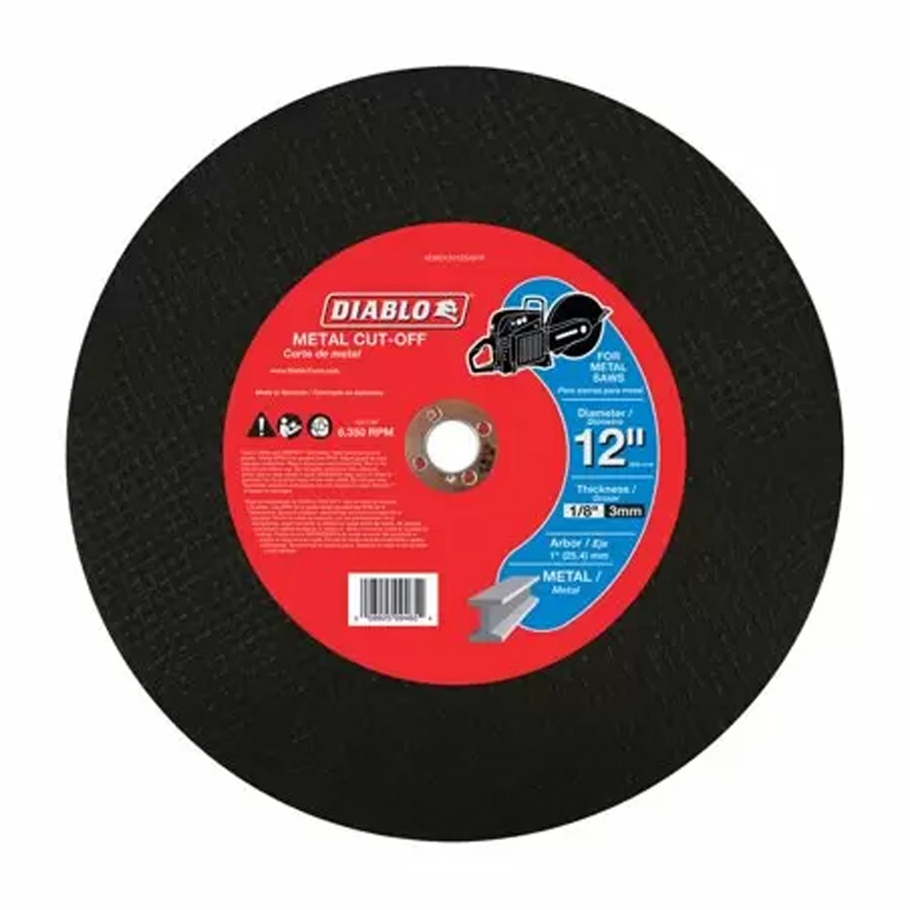 Diablo 12 in. D X 1 in. Aluminum Oxide High Speed Metal Cut-Off Disc 1 Pk