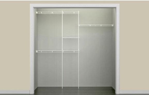 [1628] Closetmaid 5 Ft. to 8 Ft. Shelf and Rod Closet System 162800 - All