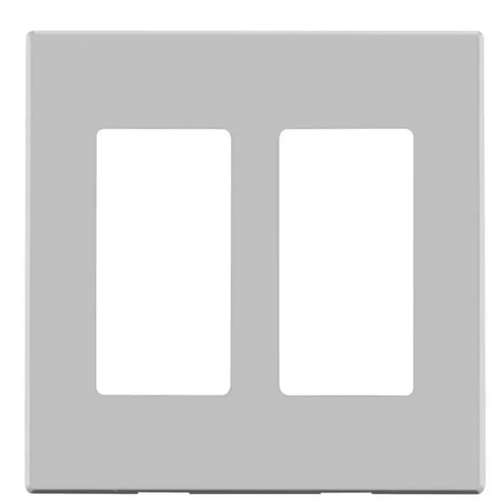 WALLPLATE 2G SCRWLSS LGR