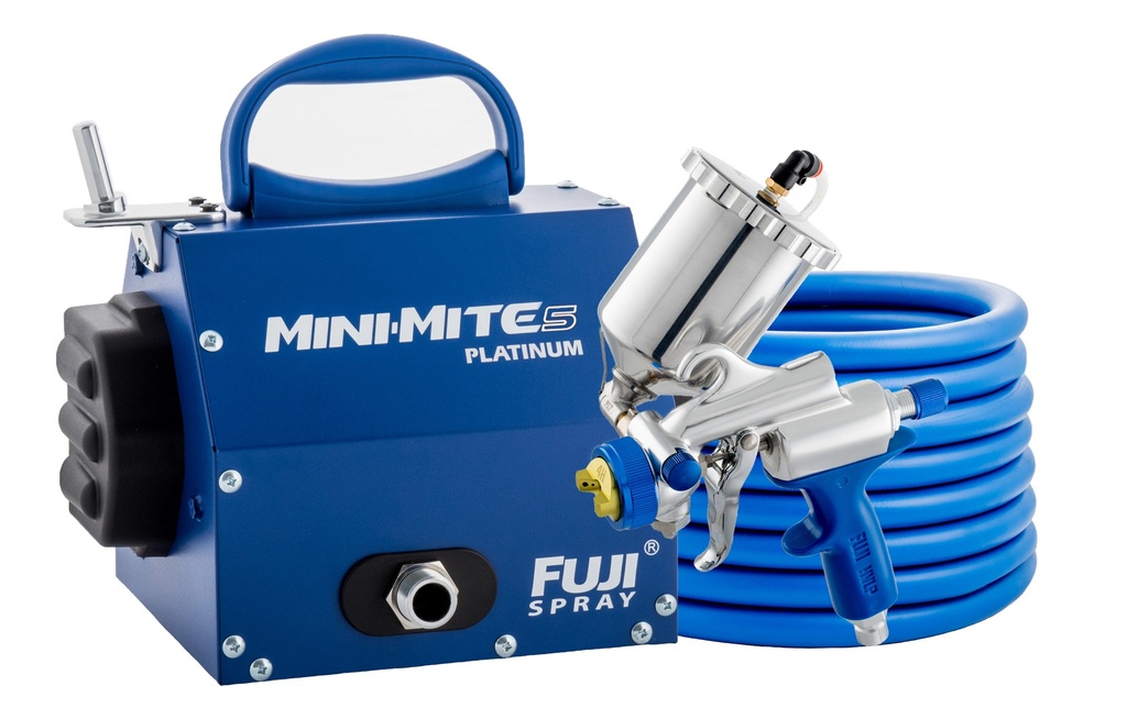 [FSGXPC2895] Fuji Spray Fuji Q5 Platinum Quiet HVLP Spray System and Gravity Cup Parts with Q-Filter in Blue